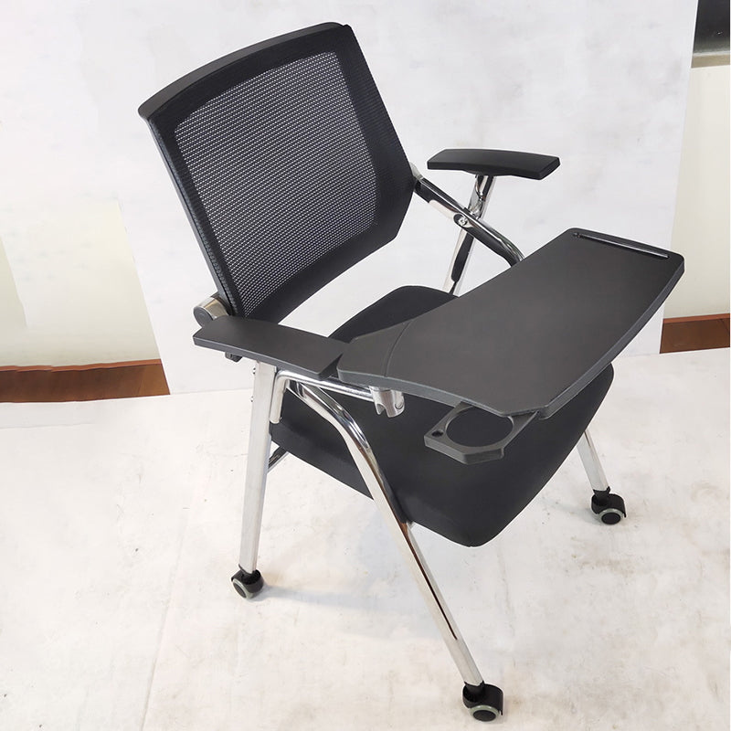 Mesh Mid Back Conference Chair Contemporary Fixed Arms Office Chair