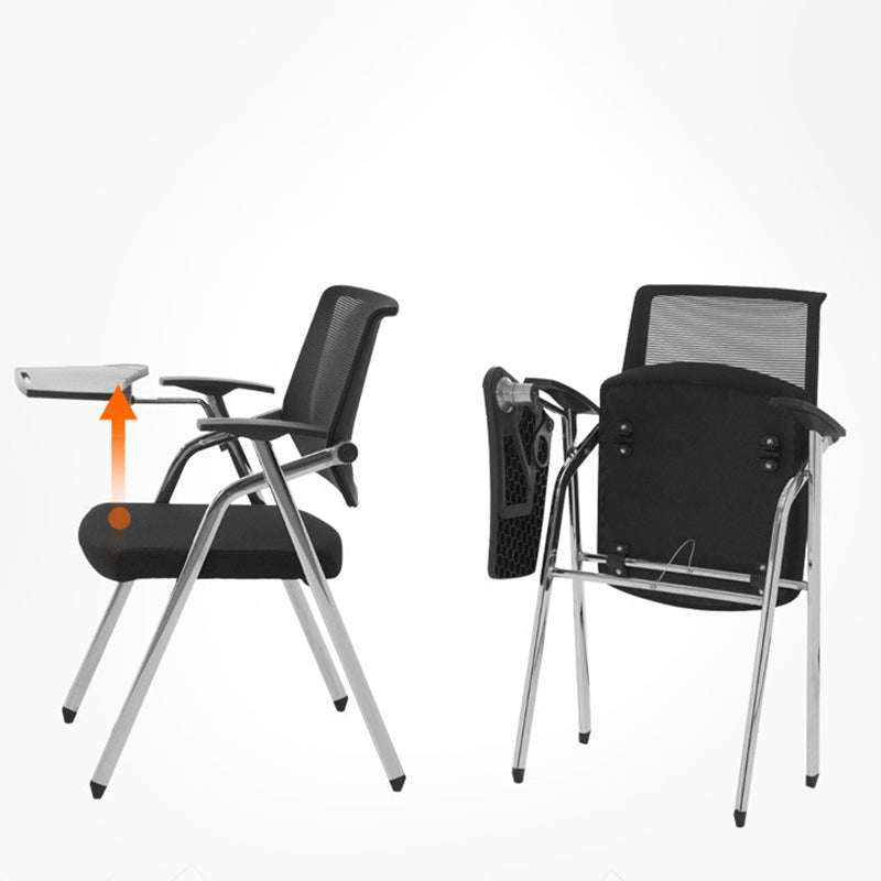 Mesh Mid Back Conference Chair Contemporary Fixed Arms Office Chair