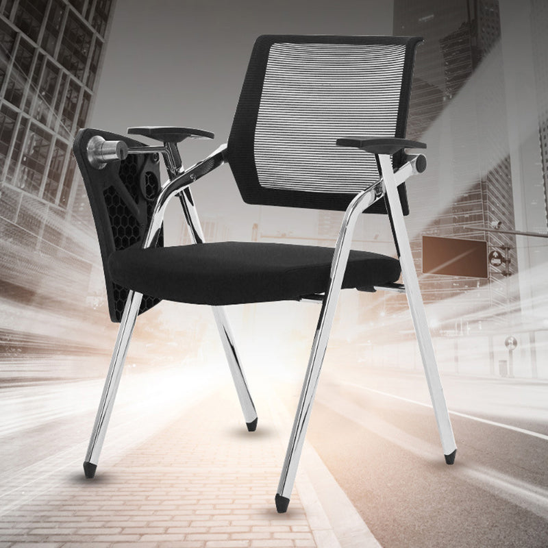 Mesh Mid Back Conference Chair Contemporary Fixed Arms Office Chair