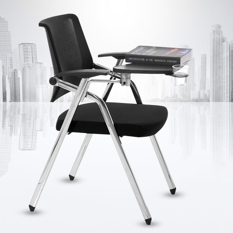 Mesh Mid Back Conference Chair Contemporary Fixed Arms Office Chair