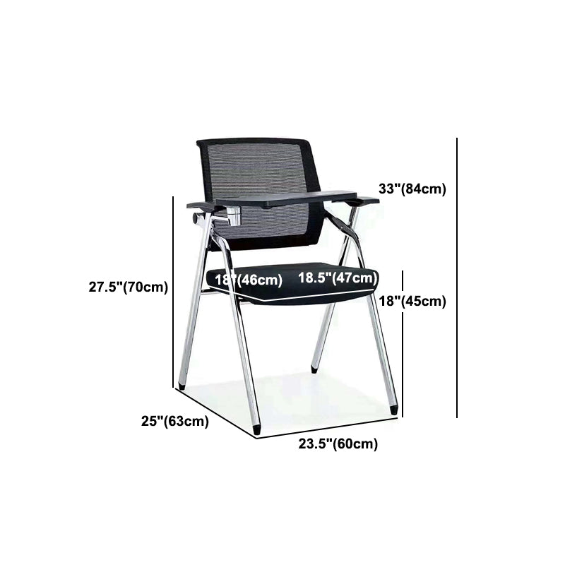 Mesh Mid Back Conference Chair Contemporary Fixed Arms Office Chair