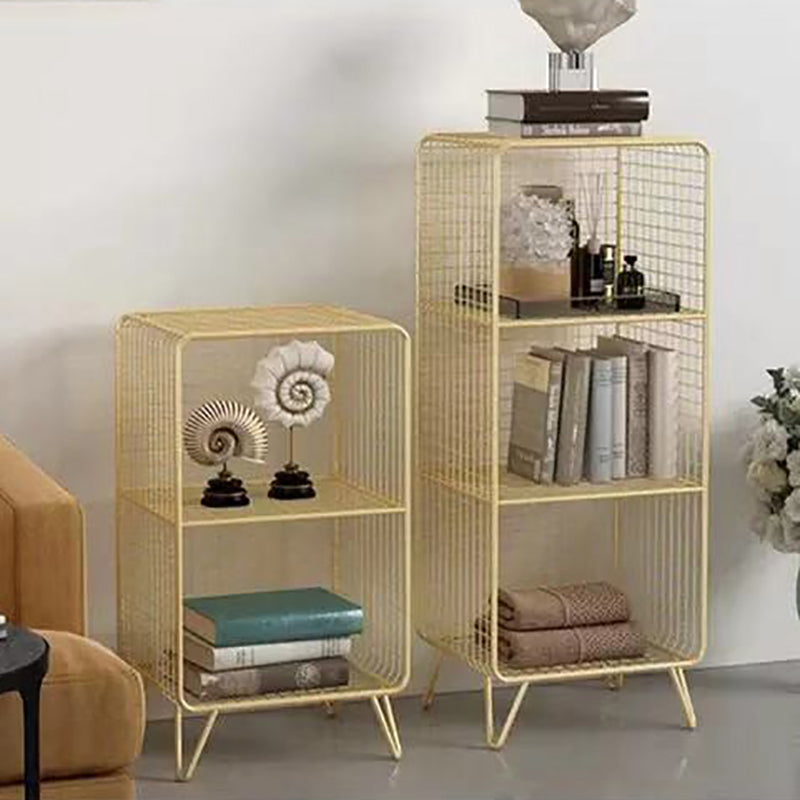 Modern Standard Bookcase Home Office Metal Bookshelf with Shelves