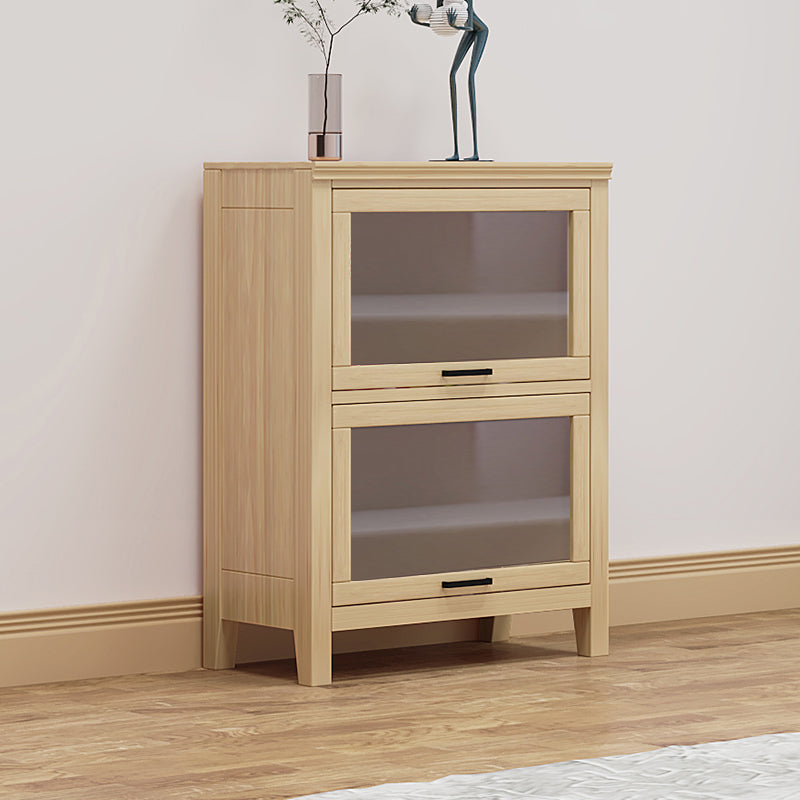 11.81"W Bookcase Contemporary Style Solid Wood Bookshelf for Home Office with Doors