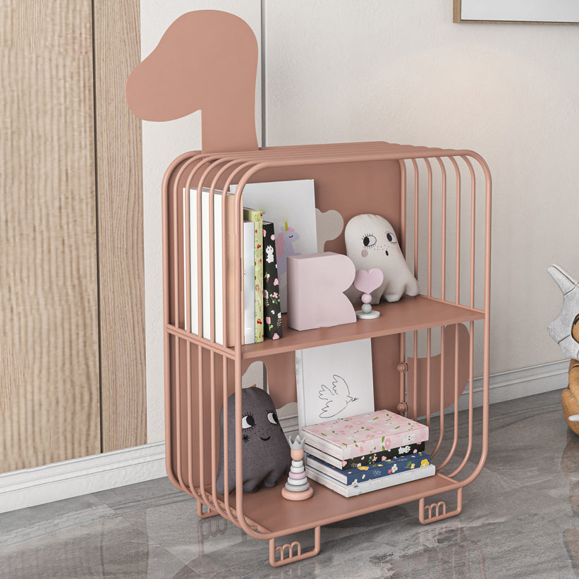 Modern Style Bookshelf Standard Closed Back Iron Bookcase for Home