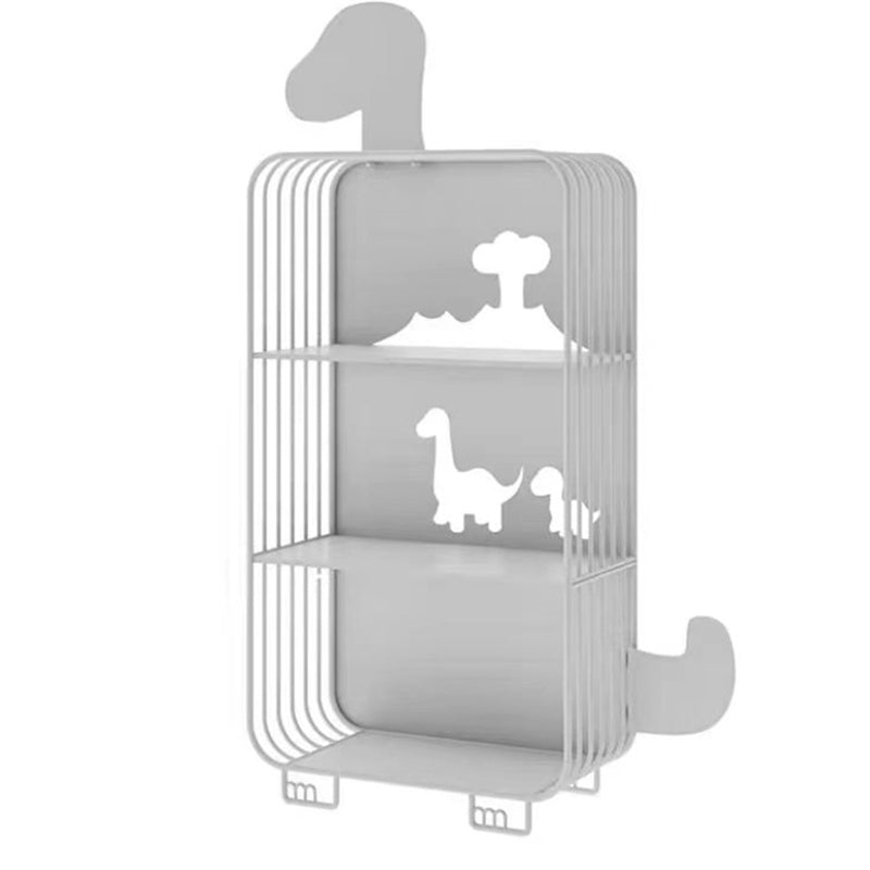 Modern Style Bookshelf Standard Closed Back Iron Bookcase for Home