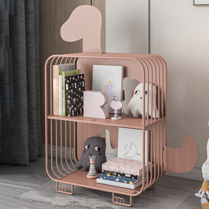 Modern Style Bookshelf Standard Closed Back Iron Bookcase for Home