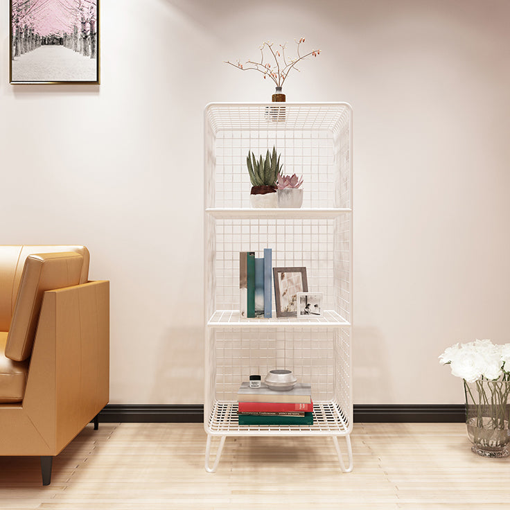 Modern Style Bookshelf Closed Back Metal Standard Bookcase for Home