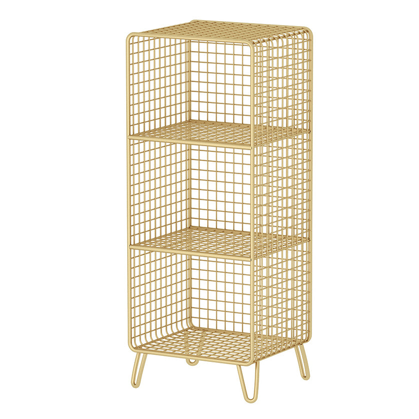 Modern Style Bookshelf Closed Back Metal Standard Bookcase for Home