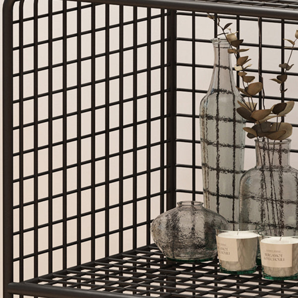 Modern Style Bookshelf Closed Back Metal Standard Bookcase for Home