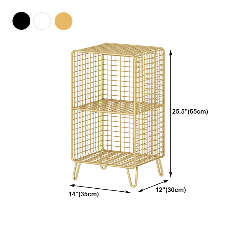 Modern Style Bookshelf Closed Back Metal Standard Bookcase for Home