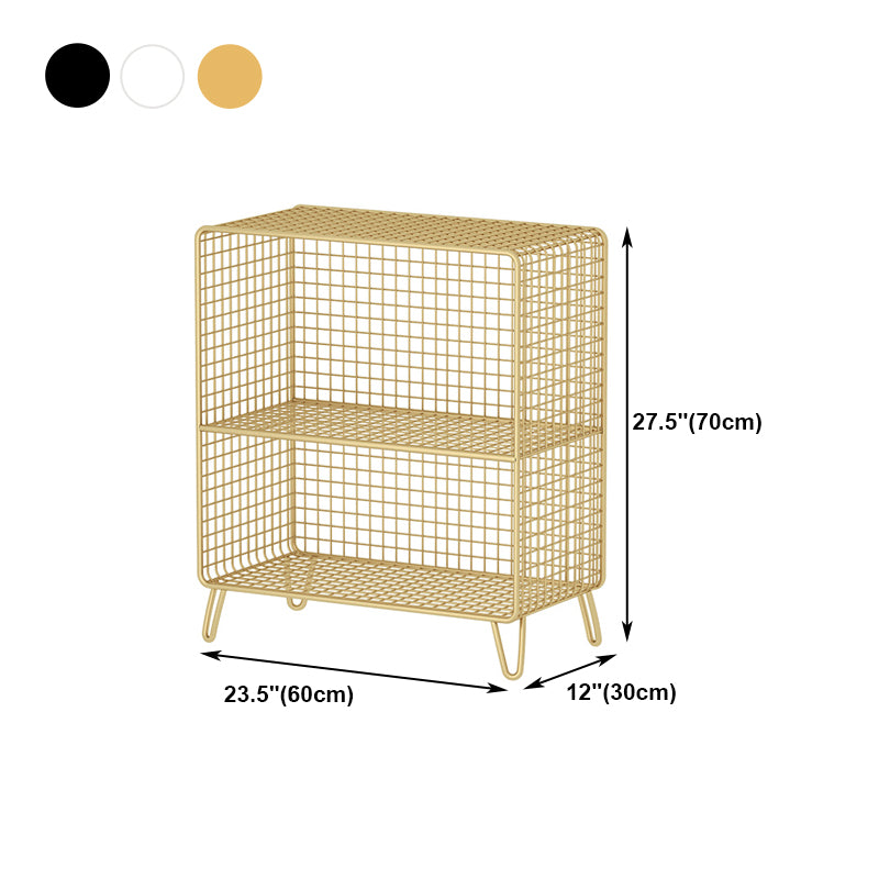 Modern Style Bookshelf Closed Back Metal Standard Bookcase for Home