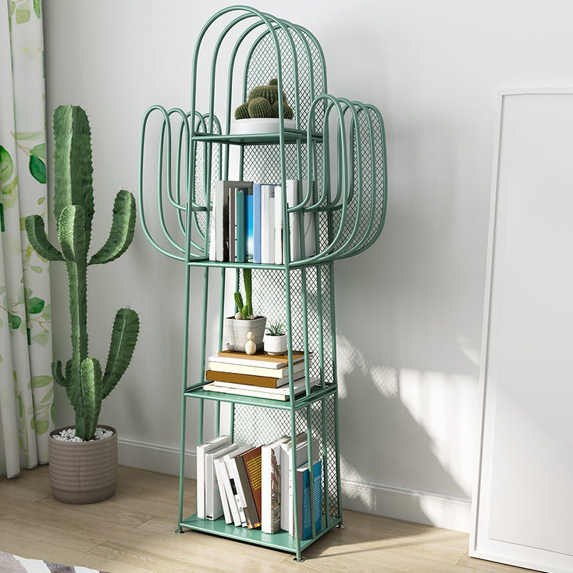 Modern Style Bookshelf Standard Closed Back Metal Home Bookcase
