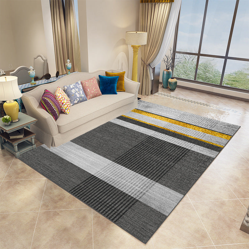 Pink Color Piece Rug Polyester Graphic Indoor Rug Stain Resistant Rug for Drawing Room