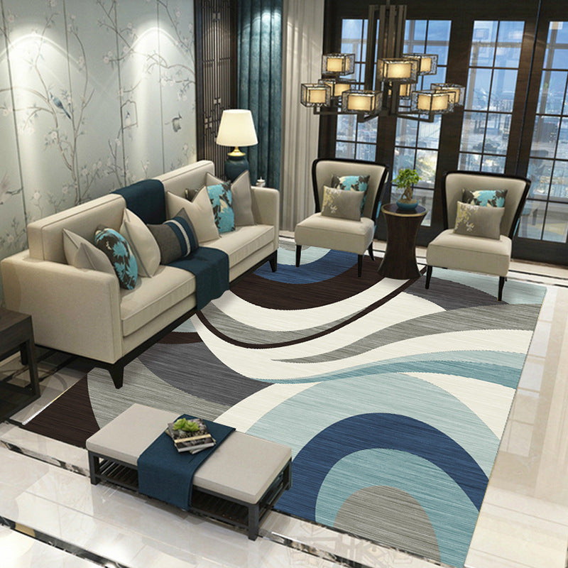 Pink Color Piece Rug Polyester Graphic Indoor Rug Stain Resistant Rug for Drawing Room