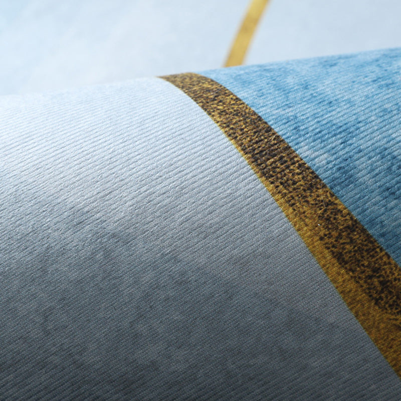 Gray Modern Carpet Polyester Line Carpet Non-Slip Backing Carpet for Home Decor