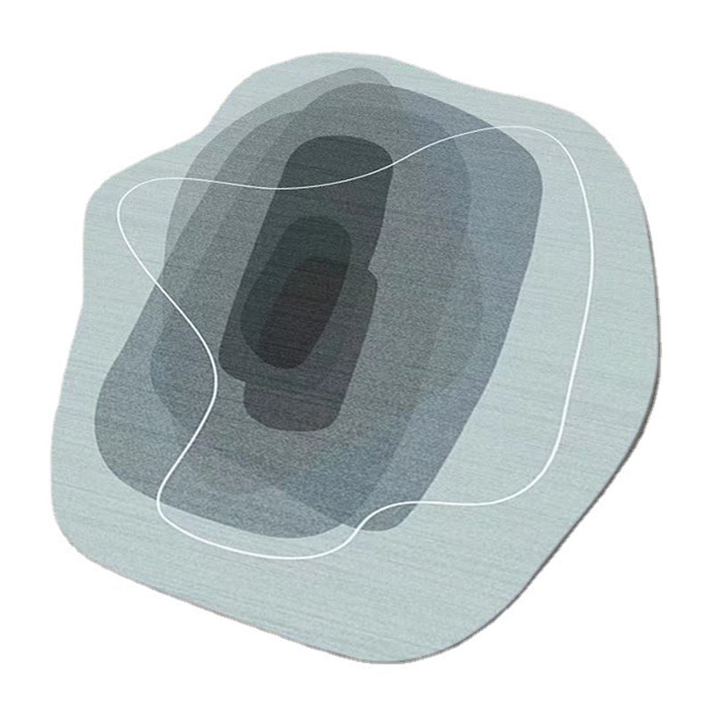 White Color Piece Rug Polyester Casual Rug Non-Slip Backing Rug for Living Room