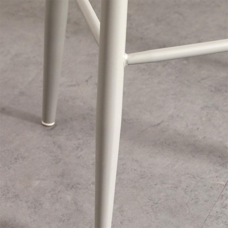 Modern Backrest Armless Counter Stool Iron Cafe Bar Stool with Acrylic Seat and Pedal