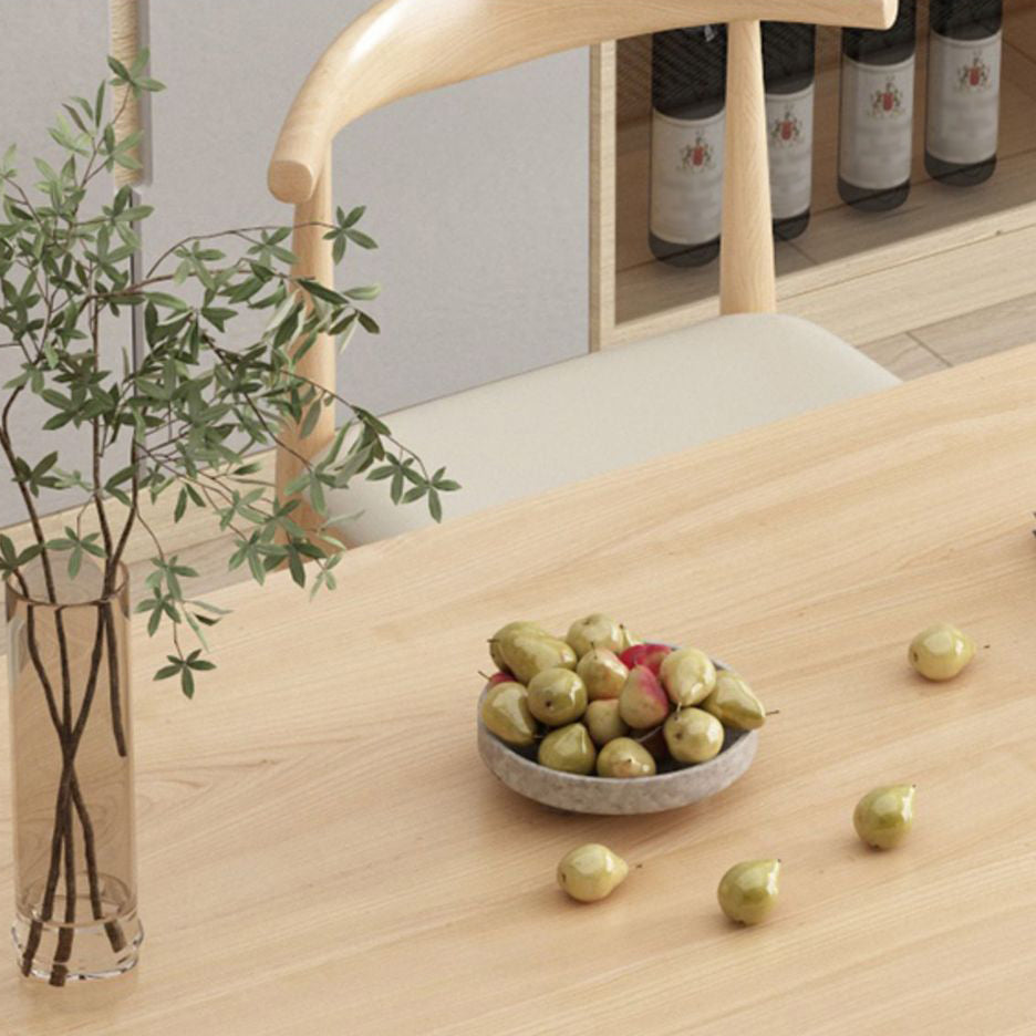 Contemporary Solid Wood Dining Table Set 1/5/7 Pieces Home Dining Room Set