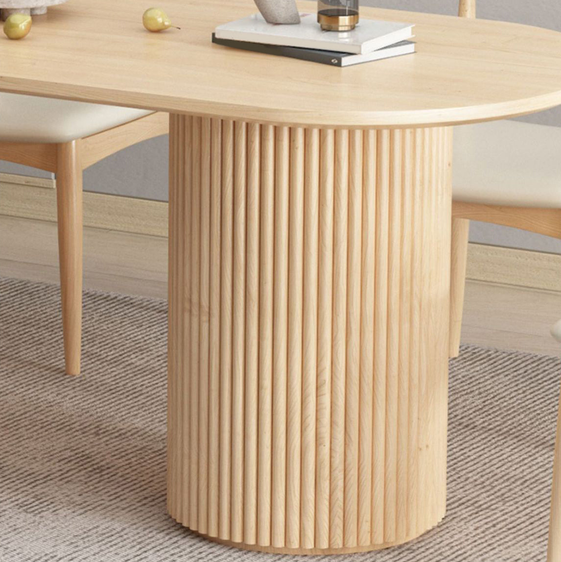 Contemporary Solid Wood Dining Table Set 1/5/7 Pieces Home Dining Room Set