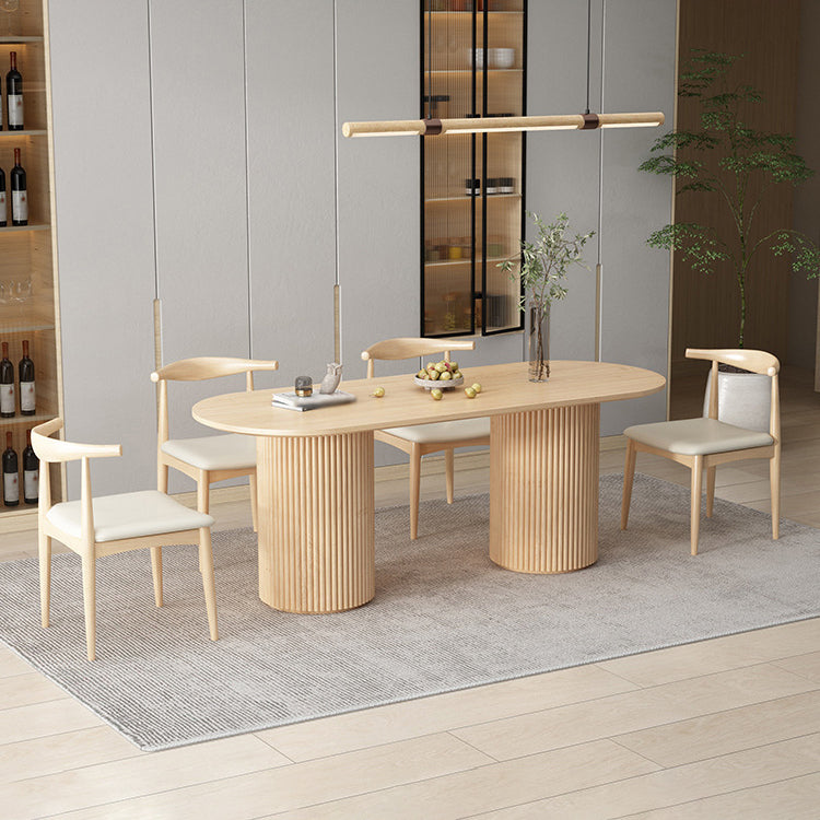 Contemporary Solid Wood Dining Table Set 1/5/7 Pieces Home Dining Room Set