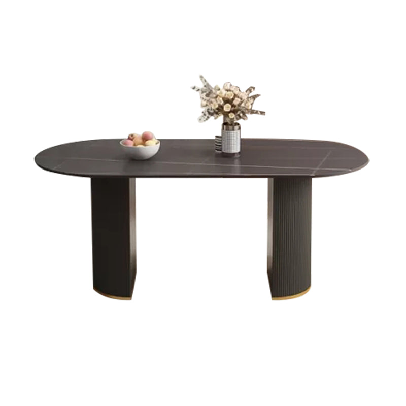 Designer Style Oval Dining Table Set 1/4/5/7 Pieces Sintered Stone Dining Set