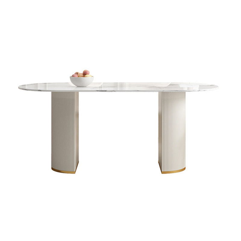 Designer Style Oval Dining Table Set 1/4/5/7 Pieces Sintered Stone Dining Set