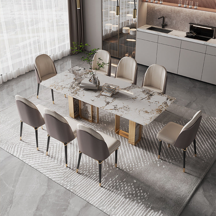 Luxury Sintered Stone Top Dining Set Rectangle 1/3/4/5/6/9 Pieces Dining Room Table Set