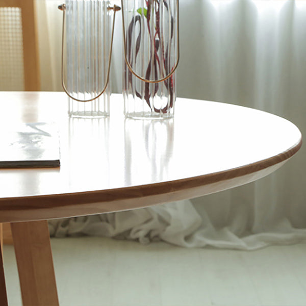 Contemporary Style Dinner Table Brown Oval Dining Table for Home Kitchen Dinner