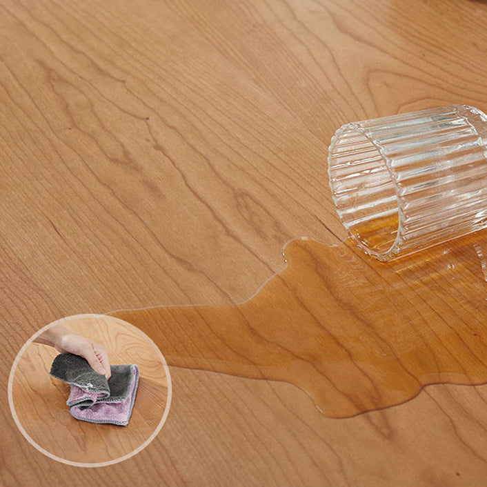 Contemporary Trestle Base Dining Table Rectangle Solid Wood Table