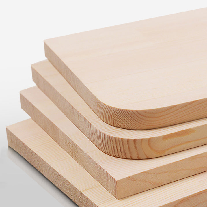 Round Dining Table Modern Pedestal Base Fixed Table of Solid Wood