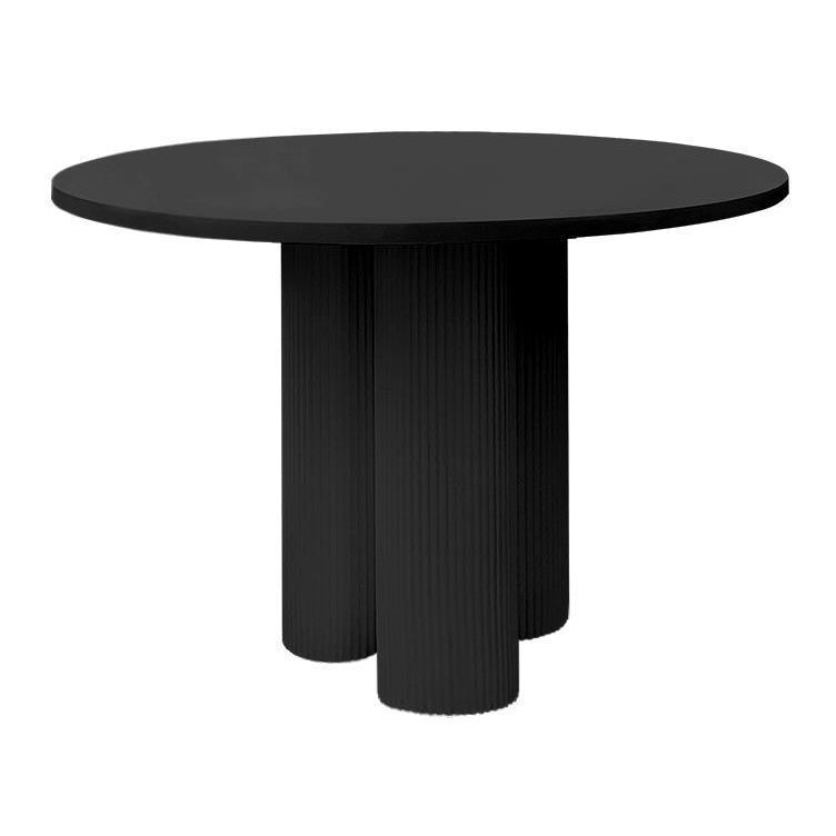 Modern White and Black in Wood Counter Table Rectangle Dining Table for Kitchen