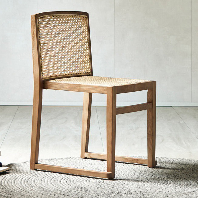 Traditional Style Dining Chair Solid Wood Stackable Side Chair for Home