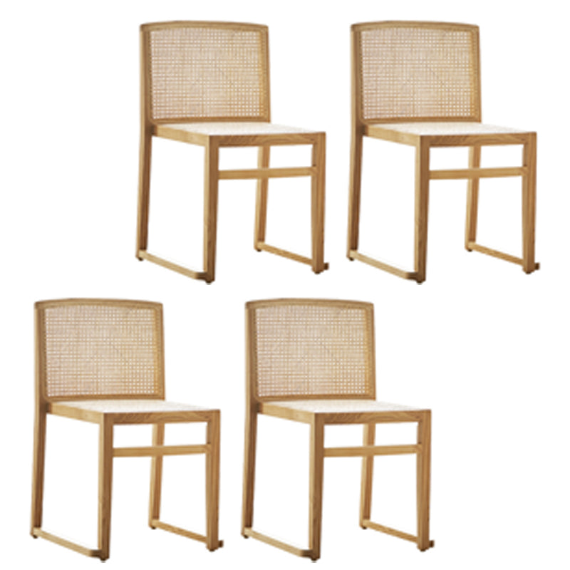 Traditional Style Dining Chair Solid Wood Stackable Side Chair for Home