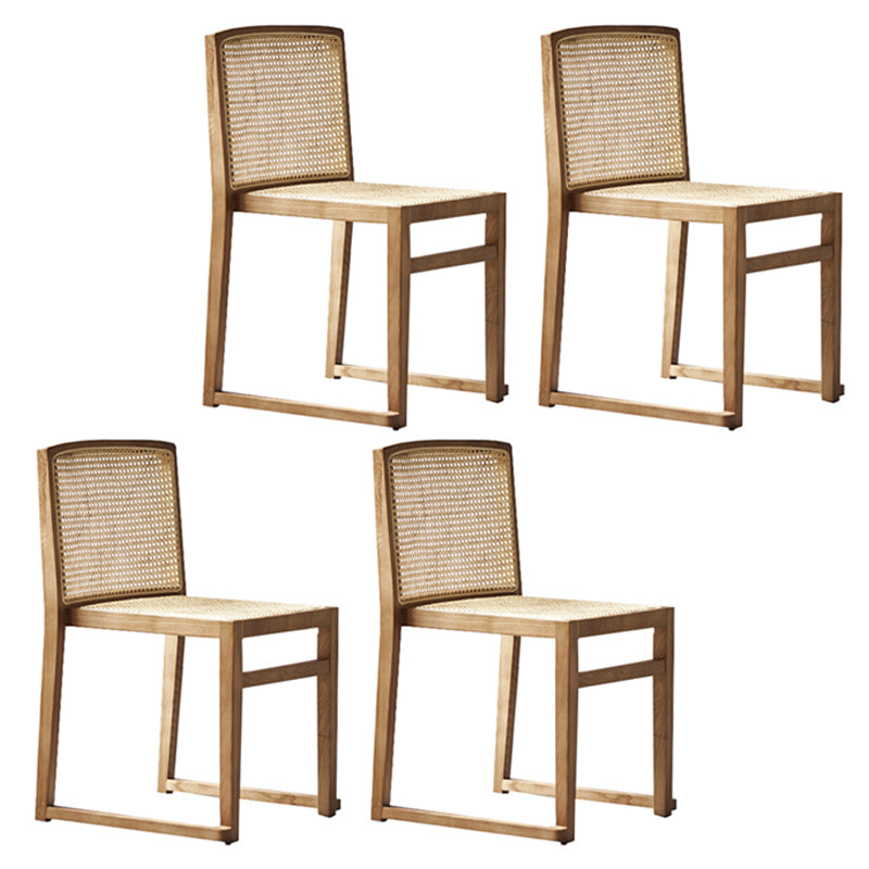 Traditional Style Dining Chair Solid Wood Stackable Side Chair for Home