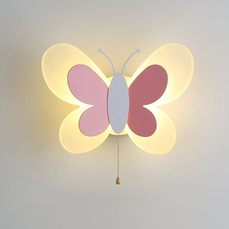 Unique Shape Metal Wall Sconce Kid Style 2 Lights Wall Mount Lighting