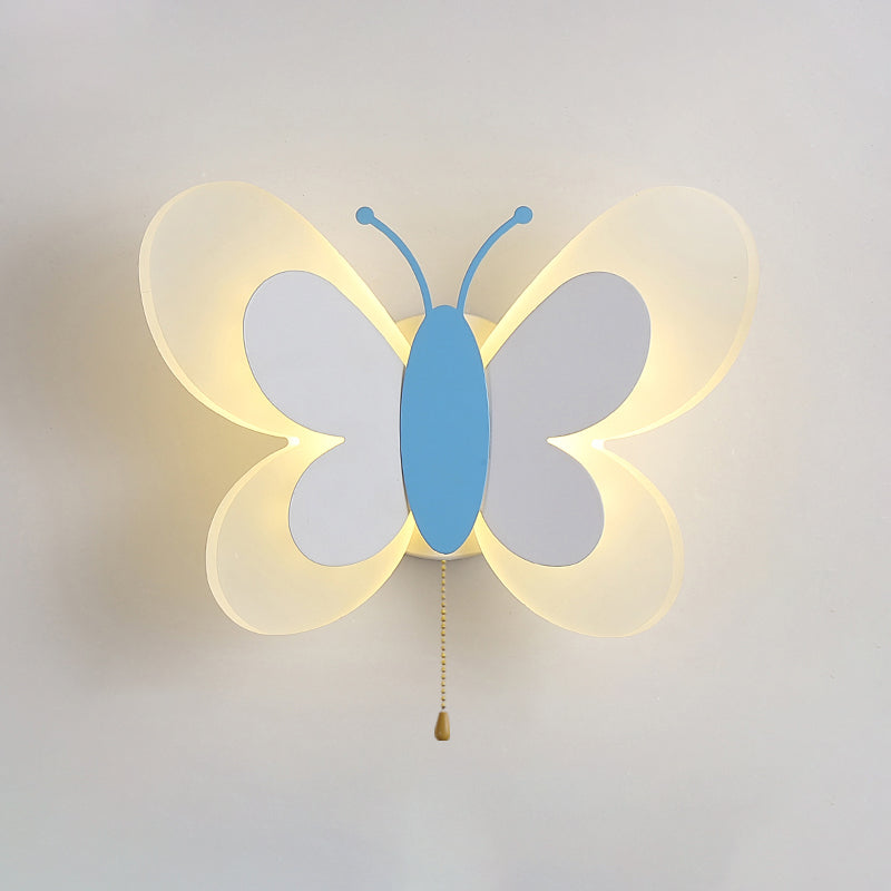 Unique Shape Metal Wall Sconce Kid Style 2 Lights Wall Mount Lighting