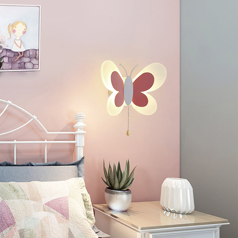 Unique Shape Metal Wall Sconce Kid Style 2 Lights Wall Mount Lighting