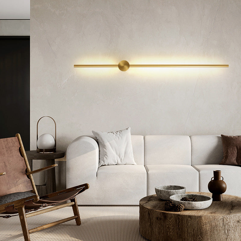Linear Shape Metal Wall Sconce Modern Style Multi Lights Wall Mount Lighting