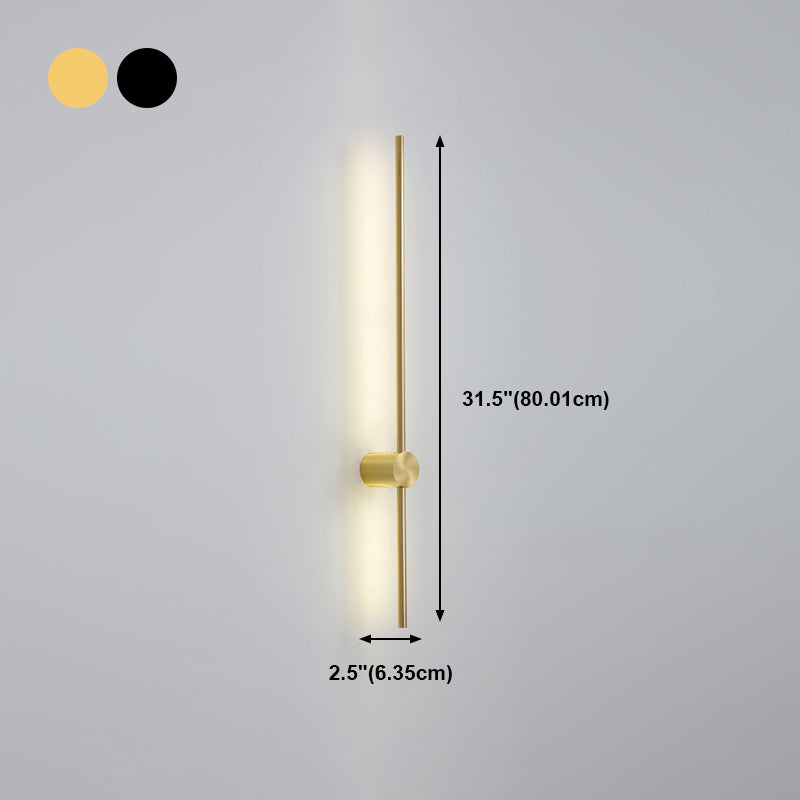 Linear Shape Metal Wall Sconce Modern Style Multi Lights Wall Mount Lighting