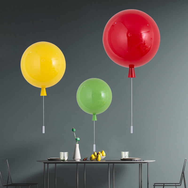 Creative Balloon Wall Light Modern Style Colorful Wall Light Fixture for Bedroom