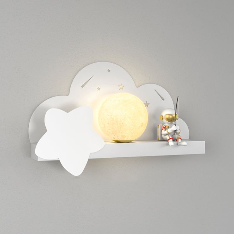 Modern Style Spherical Shape Wall Sconce Metal 1 Light Wall Lighting for Bedroom