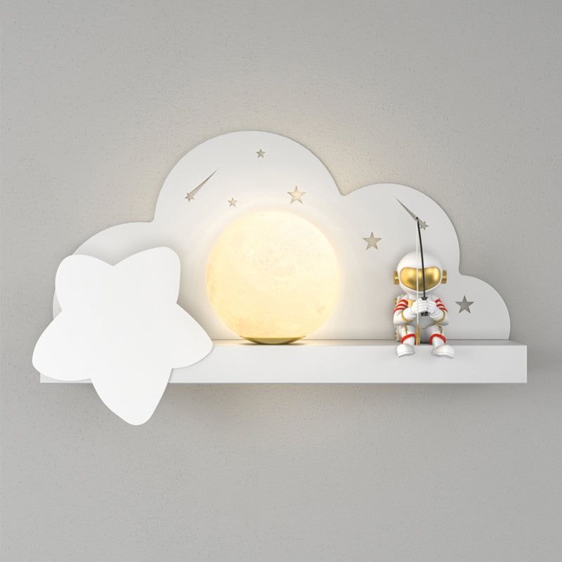 Modern Style Spherical Shape Wall Sconce Metal 1 Light Wall Lighting for Bedroom