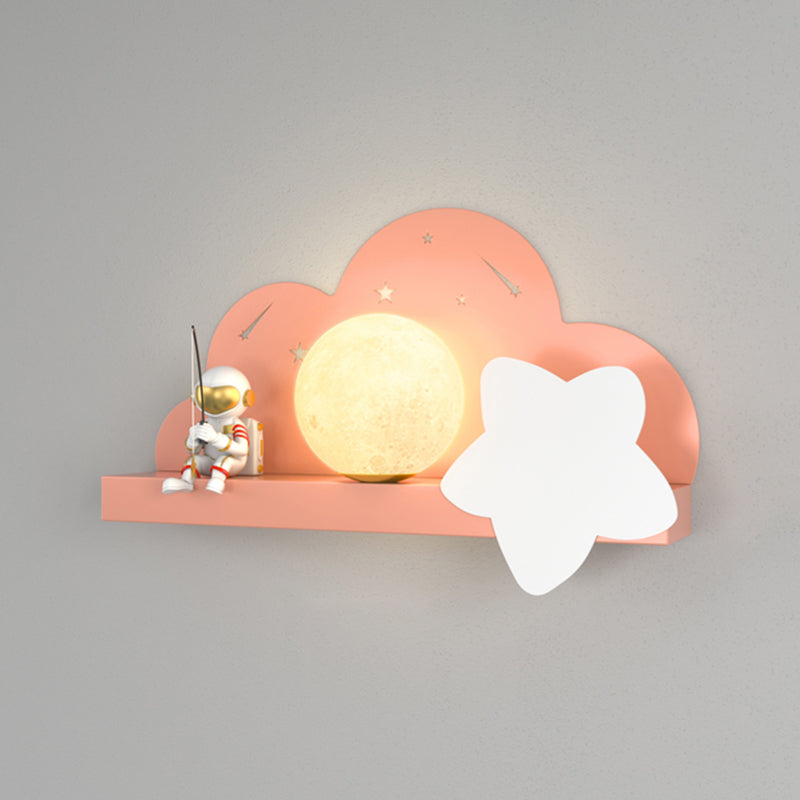 Modern Style Spherical Shape Wall Sconce Metal 1 Light Wall Lighting for Bedroom