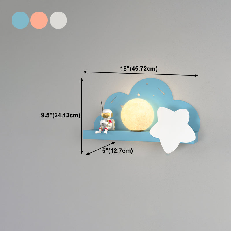 Modern Style Spherical Shape Wall Sconce Metal 1 Light Wall Lighting for Bedroom