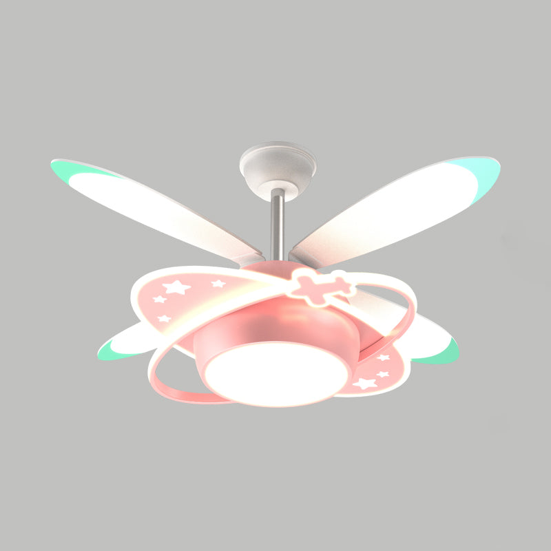 Kids Style Unique Shape Ceiling Fan Lamps Metal Ceiling Fan Lighting for Living Room