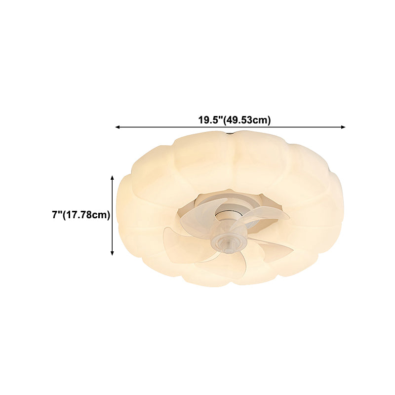 Metal Circular Ceiling Fan Light Nordic Style LED Ceiling Mounted Light