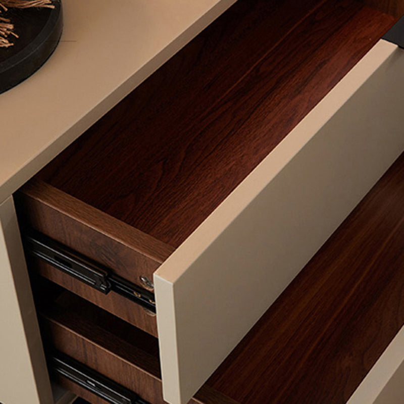 Square Metal with Multi-color Choice Wood Countertop Nightstand