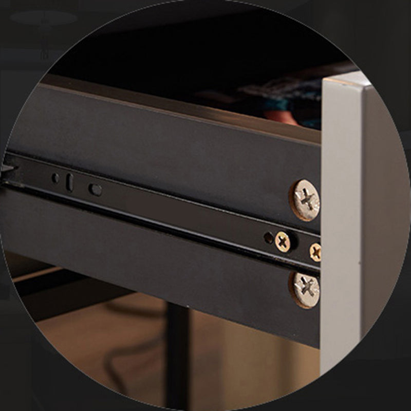 Square Metal with Multi-color Choice Wood Countertop Nightstand