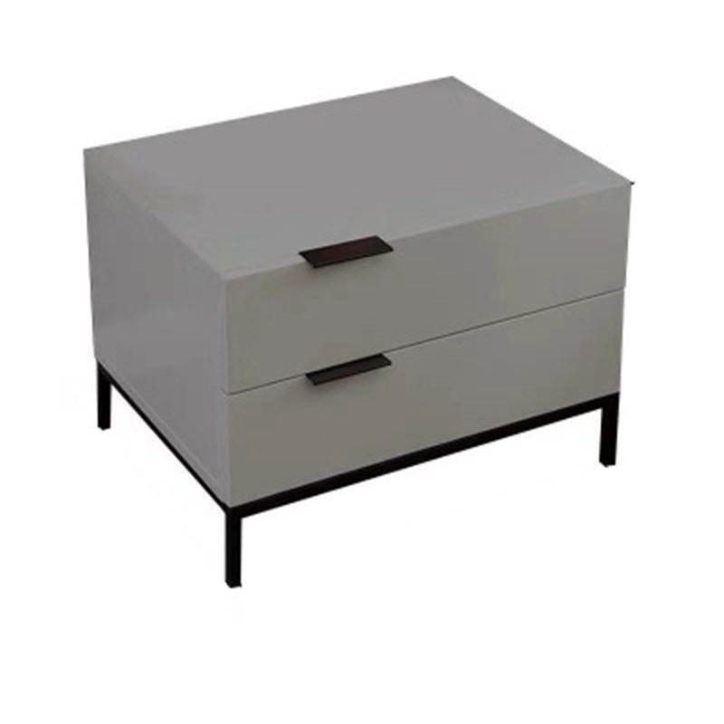 Square Metal with Multi-color Choice Wood Countertop Nightstand
