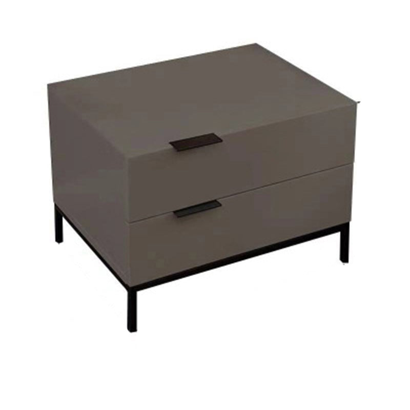 Square Metal with Multi-color Choice Wood Countertop Nightstand